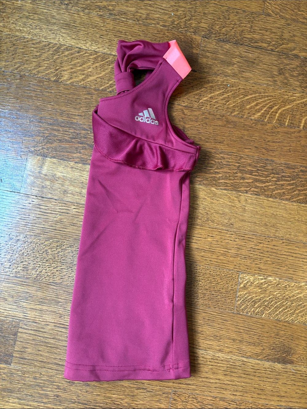 adidas Maroon Tank Top with Coral Shoulder Accents - Picture 3 of 3